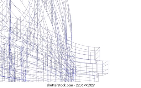 Abstrakte geometrische Form 3D-Abbildung