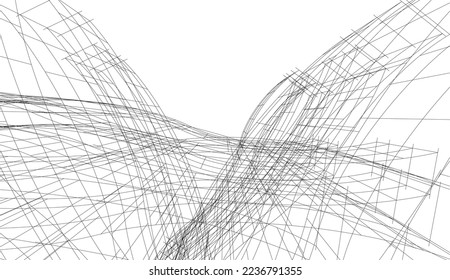 Abstract geometric shape 3d illustration