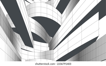 Abstract geometric shape 3d illustration