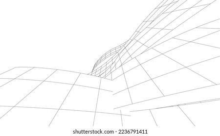 Abstract geometric shape 3d illustration