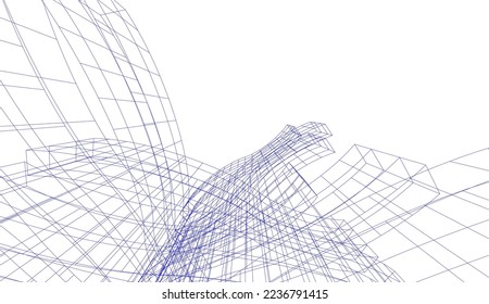 Abstract geometric shape 3d illustration