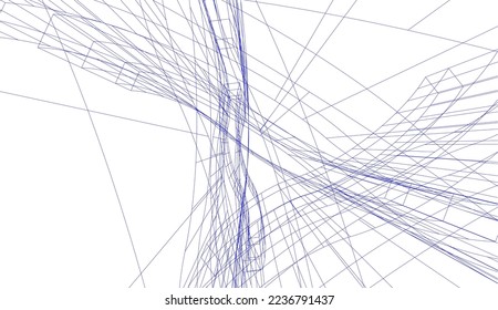 Abstract geometric shape 3d illustration