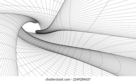 Abstract geometric shape 3d illustration