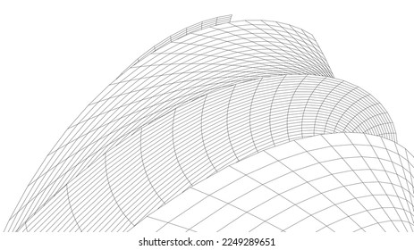Abstract geometric shape 3d illustration