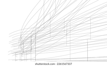 Abstract geometric shape 3d illustration