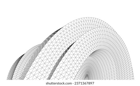 Abstract geometric shape 3d illustration