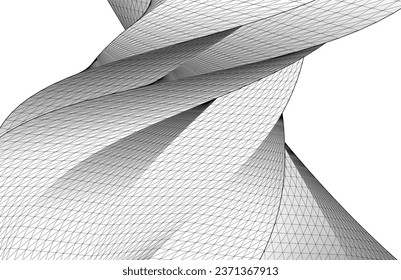 Abstract geometric shape 3d illustration