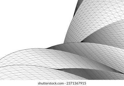 Abstract geometric shape 3d illustration