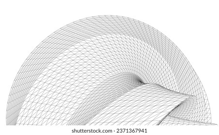Abstract geometric shape 3d illustration