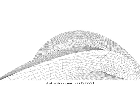 Abstract geometric shape 3d illustration