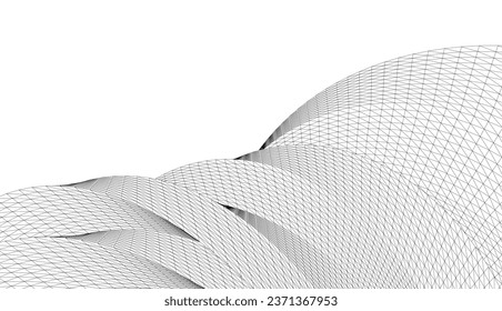 Abstract geometric shape 3d illustration