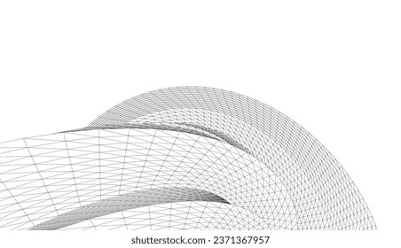 Abstract geometric shape 3d illustration