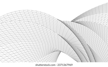 Abstract geometric shape 3d illustration