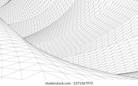 Abstract geometric shape 3d illustration