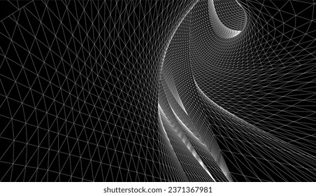 Abstract geometric shape 3d illustration