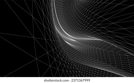 Abstract geometric shape 3d illustration