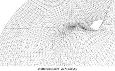 Abstract geometric shape 3d illustration