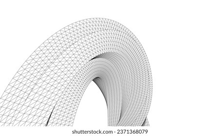 Resumen de la forma geométrica 3d ilustración