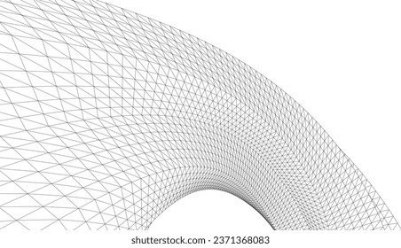 Abstract geometric shape 3d illustration