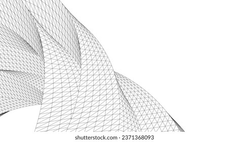 Resumen de la forma geométrica 3d ilustración