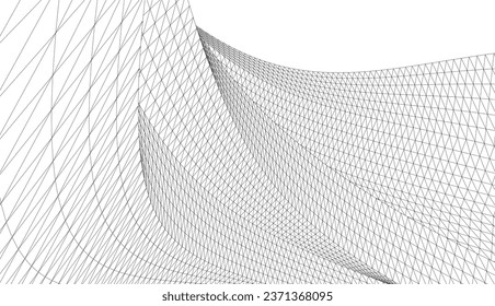 Resumen de la forma geométrica 3d ilustración