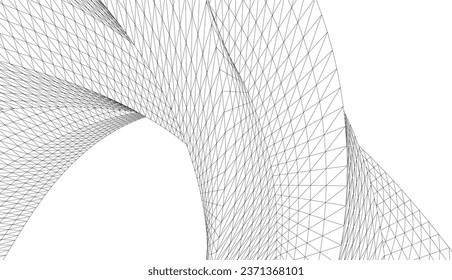Abstract geometric shape 3d illustration
