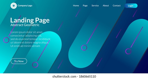 Abstract geometric shape background in blue gradation. Perfectly used for landing pages, websites, banners, posters, events, etc. Vector illustration
