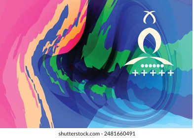 abstract geometric shape background. Cool flat  design vector background. GREETING CARD DESIGN