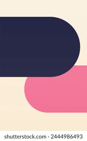 Abstract geometric shape background. Flat abstract shape art background