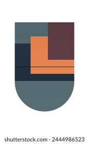 Abstract geometric shape background. Flat abstract shape art background