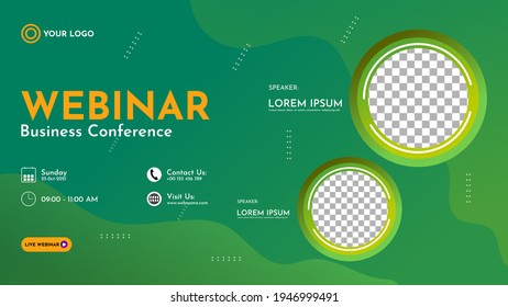 Abstract geometric shape background in green gradation. suitable for business webinars, marketing webinars, online classroom programs, etc.