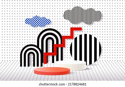 Abstract geometric shape background, modern minimalist mock up for podium display or showcase