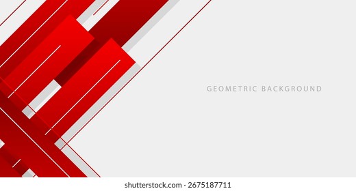 Fondo geométrico Abstractas de la forma, fondo rojo y blanco moderno para el Anuncio, cartel, cubierta, folleto, volante, Sitio web