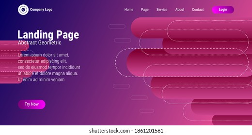 Abstract geometric shape background in pink gradation. Perfectly used for landing pages, websites, banners, posters, events, etc. Vector illustration