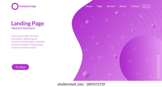 Abstract geometric shape background in purple gradient. Perfectly used for landing pages, websites, banners, posters, events, etc. Vector illustration