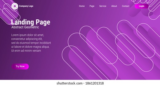 Resumen del fondo de forma geométrica en la gradación púrpura. Perfectamente utilizado para páginas de aterrizaje, sitios web, banners, carteles, eventos, etc. Ilustración vectorial