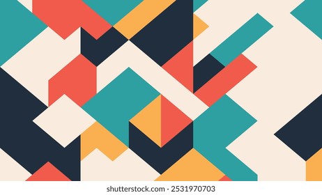 Fondo geométrico Abstractas de la forma con color retro de Antiguas
