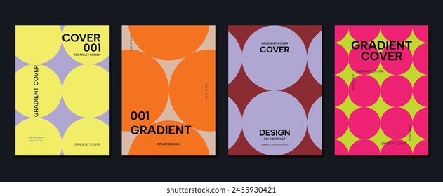 Abstract geometric shape background vector set. Minimalist style cover template with vibrant perspective geometric shapes collection. Ideal design for social media, poster, cover, banner, flyer.