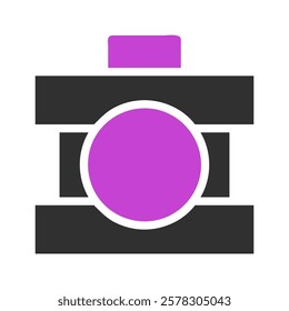 Abstract geometric shape with black and violet