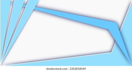 Abstract geometric shape blue background. Vector illustration.