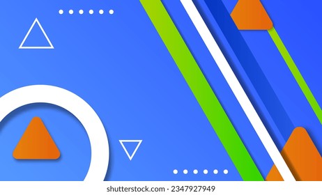 Forma geométrica abstracta con color azul y activos gráficos