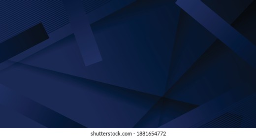 Abstract geometric shape blue gold background with light and shadow 3d layered for presentation design