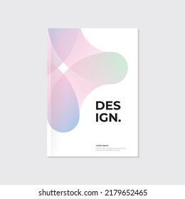 Abstract geometric shape. Brochure, annual report, cover, poster, handbill, leaflet design template. Colorful gradient pattern