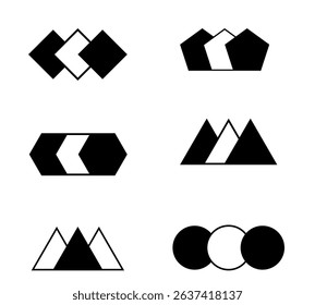 Abstract geometric shape with clean lines and symmetry, ideal for backgrounds, modern designs, patterns, and digital artwork.