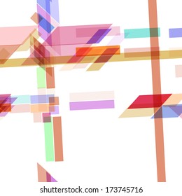 Abstract geometric shape, color background