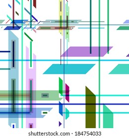 Abstract geometric shape, color background