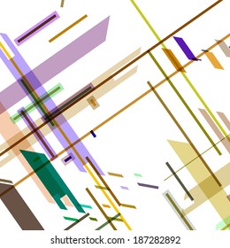 Abstract geometric shape, color background