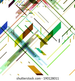 Abstract geometric shape, color background