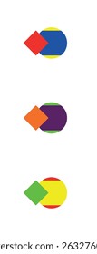 Abstract  geometric shape in color different variations.