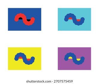Forma geométrica abstrata em variações de cores diferentes.